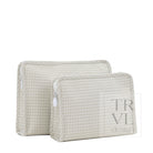 ROADIE LARGE Zip Pouch - GINGHAM PEARL GREY - Travel Pouches
