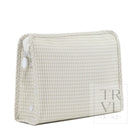 ROADIE LARGE Zip Pouch - GINGHAM PEARL GREY - Travel Pouches