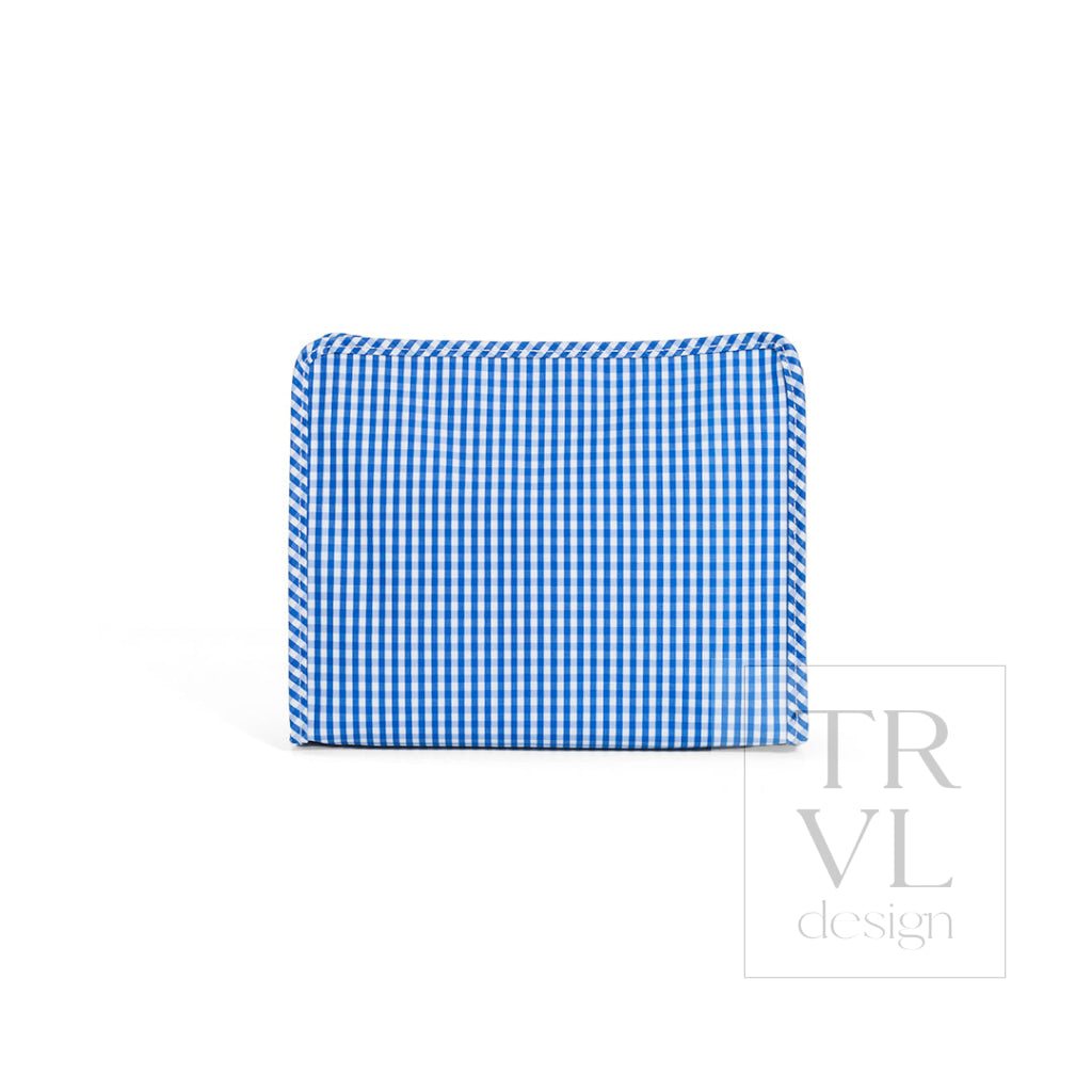 ROADIE LARGE Zip Pouch - GINGHAM ROYAL - Travel Pouches