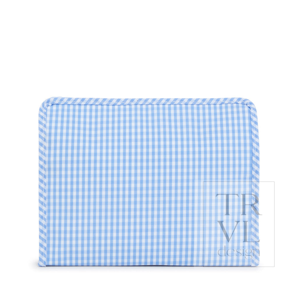 Roadie Large - Gingham Sky Travel Pouches