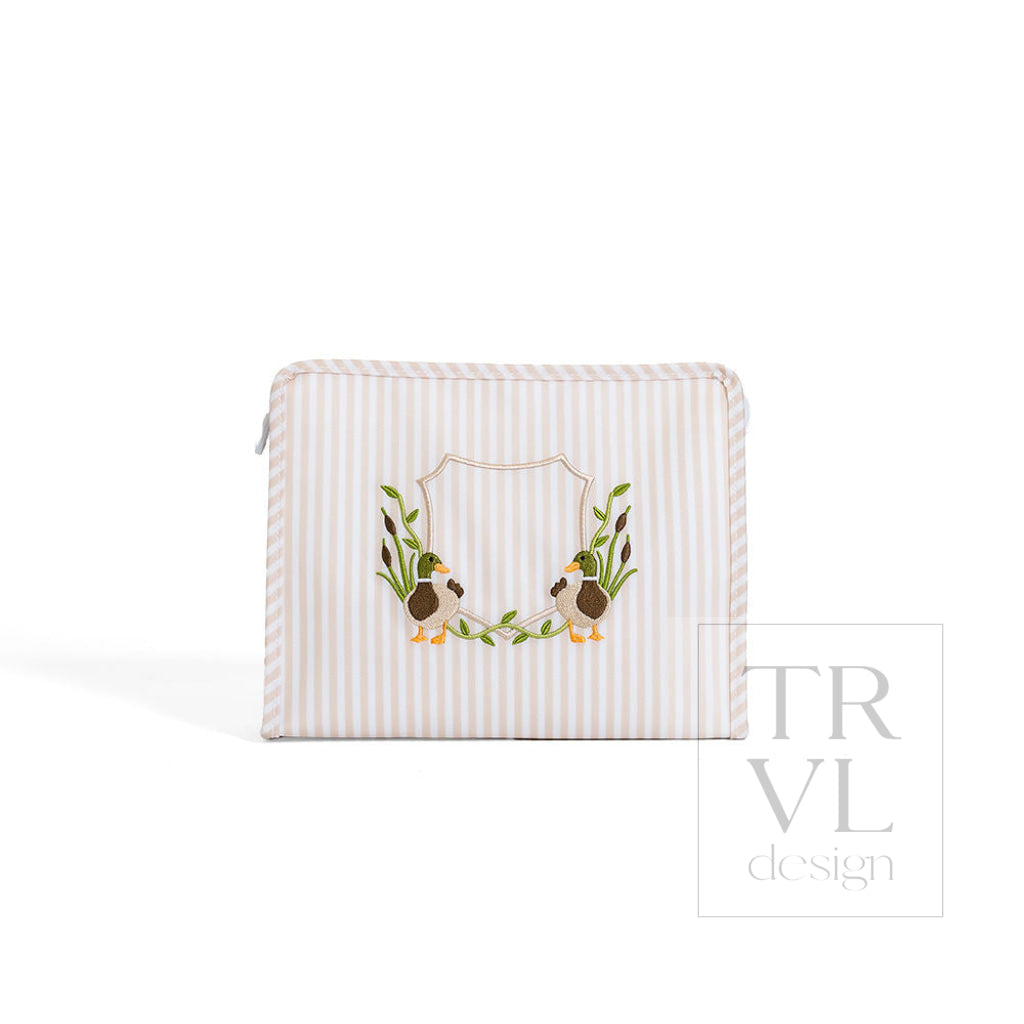 ROADIE LARGE Zip Pouch - PIMLICO DUCK SAND - Travel Pouches