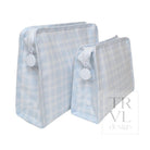 Roadie Large - Pimlico Plaid Blue Zip Pouch *New!