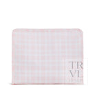 Roadie Large - Pimlico Plaid Pink Zip Pouch Travel Pouches