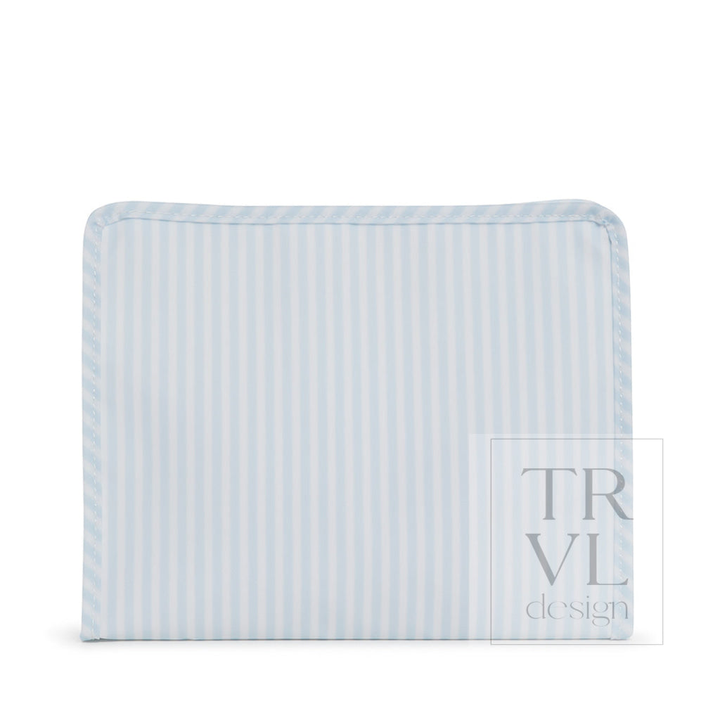 Roadie Large - Pimlico Stripe Blue Zip Pouch