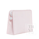 Roadie Large - Pimlico Stripe Pink Zip Pouch