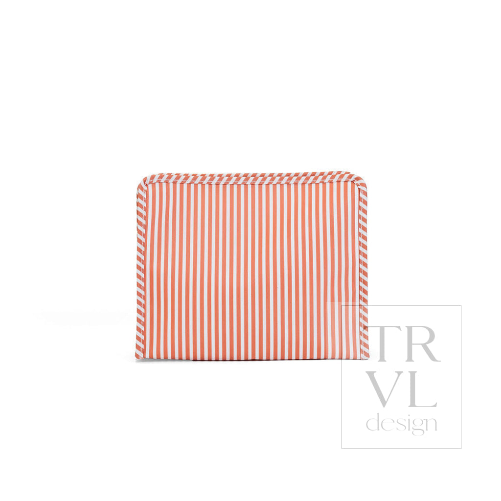ROADIE LARGE Zip Pouch - PIMLICO STRIPE RUST - Travel Pouches