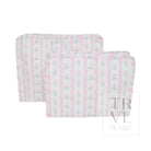 Roadie Large - Ribbon Floral Pink Zip Pouch *New! *Pre-Order 8/1