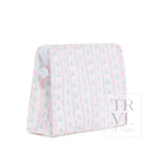 Roadie Large - Ribbon Floral Pink Zip Pouch Travel Pouches