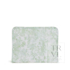 Roadie Medium - Bunny Toile Green Zip Pouch *New!