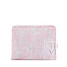Roadie Medium - Bunny Toile Pink Zip Pouch *New!