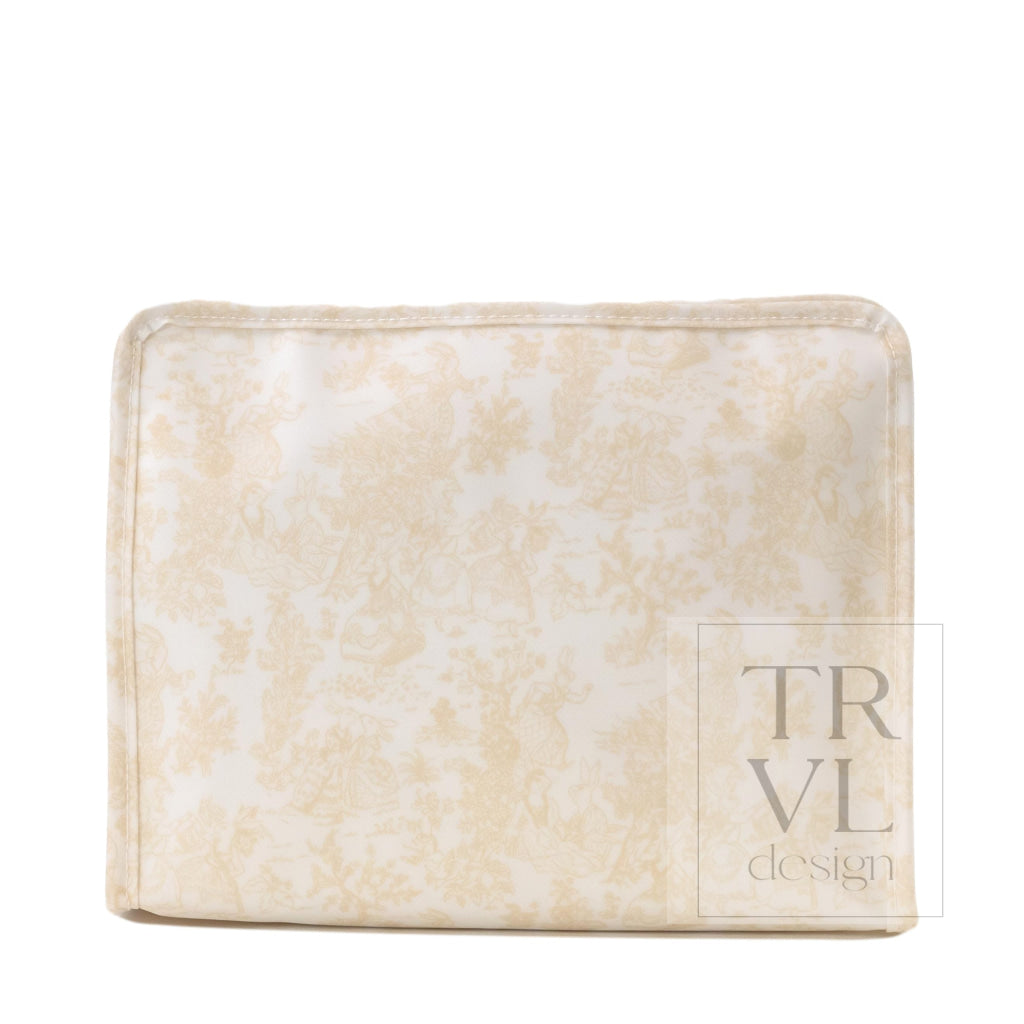 ROADIE MEDIUM Zip Pouch - BUNNY TOILE SAND - Travel Pouches