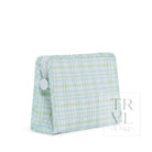 Roadie Medium - Classic Plaid Green Zip Pouch