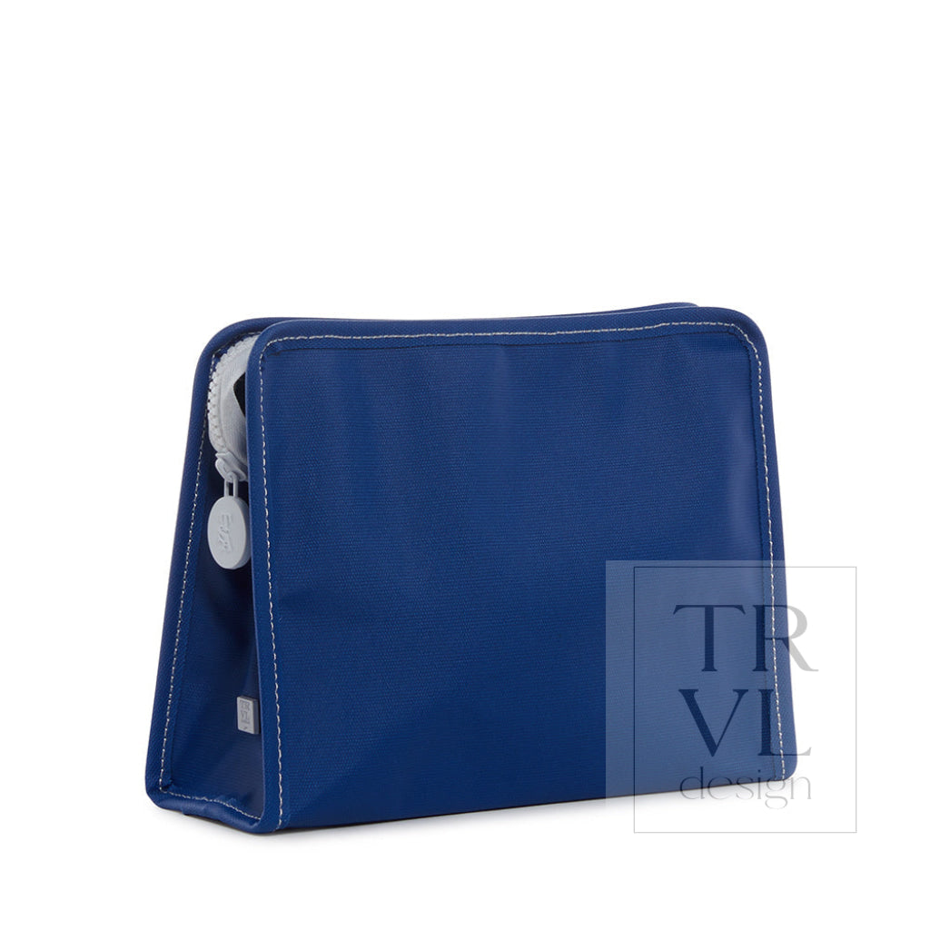 Roadie Medium - Coated Canvas Blue Bell Zip Bag