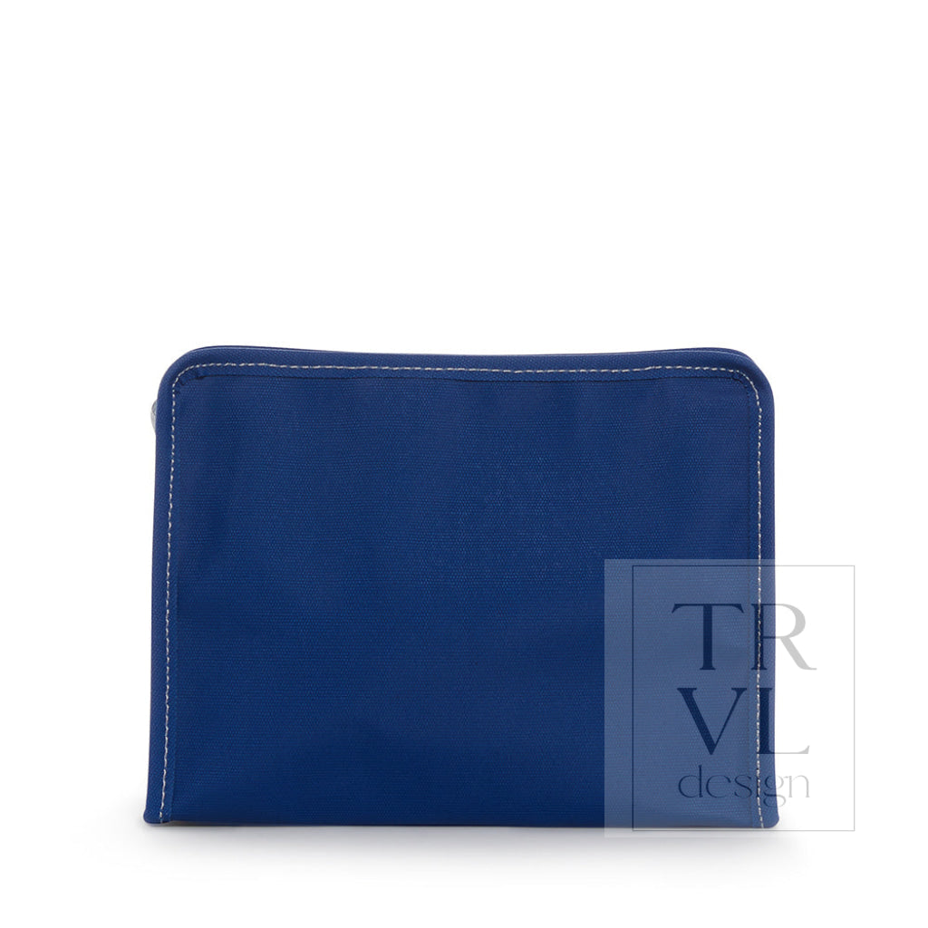 Roadie Medium - Coated Canvas Blue Bell Zip Bag