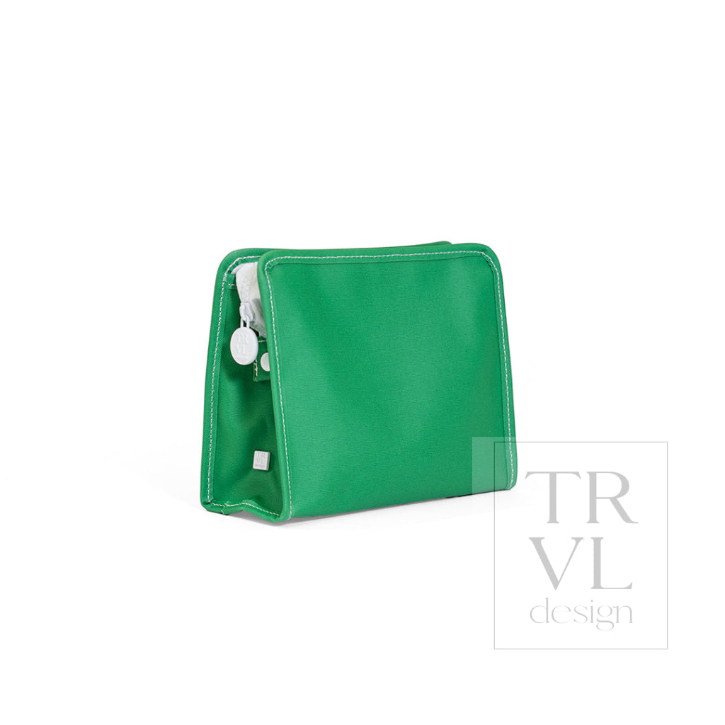 ROADIE MEDIUM Zip Pouch - COATED CANVAS KELLY GREEN - Travel Pouches