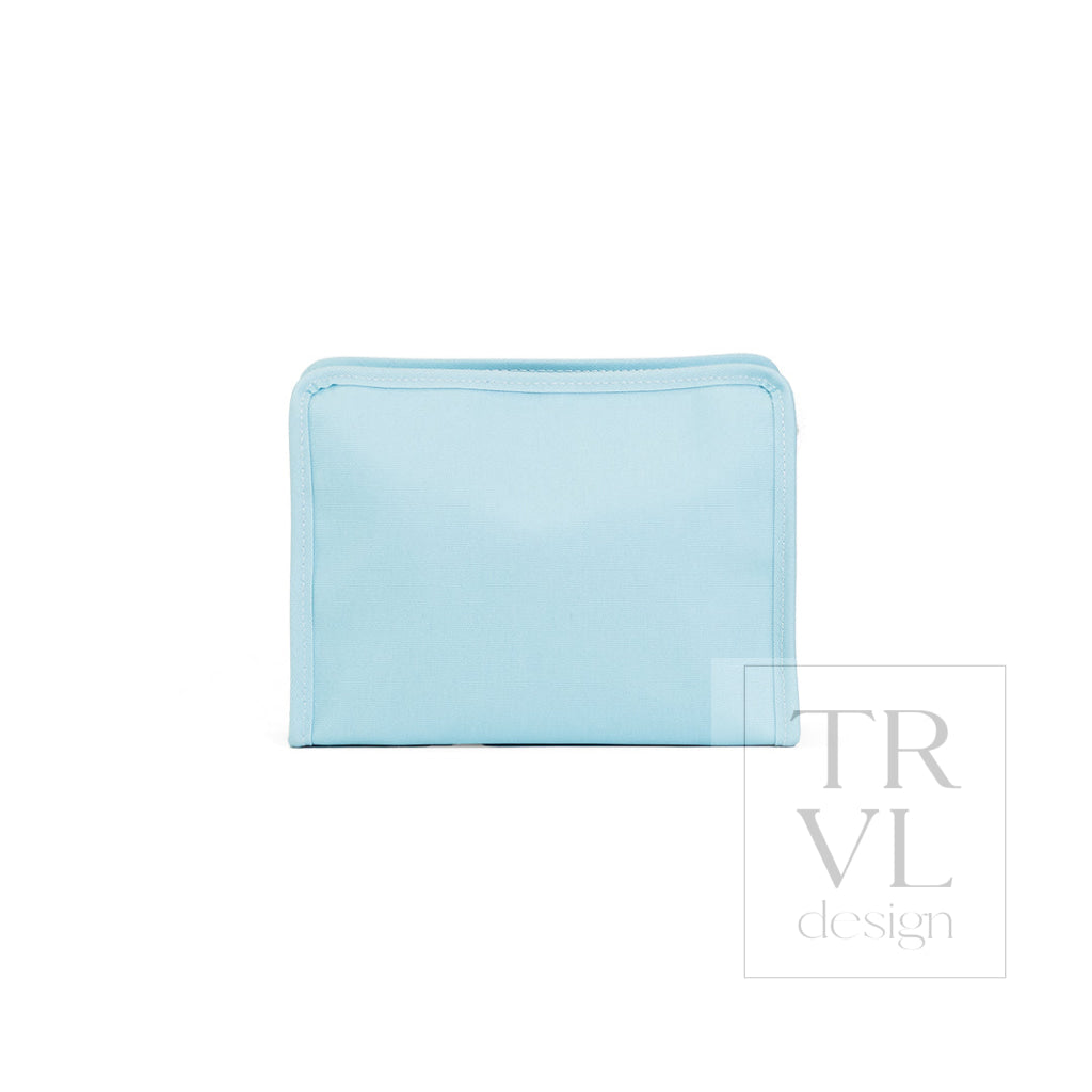ROADIE MEDIUM Zip Pouch - COATED CANVAS LAKE BLUE - Travel Pouches