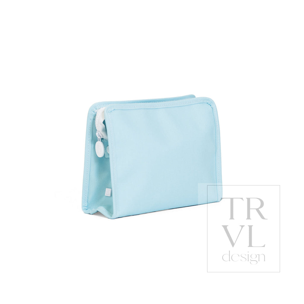 ROADIE MEDIUM Zip Pouch - COATED CANVAS LAKE BLUE - Travel Pouches