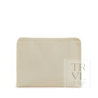 Roadie Medium - Coated Canvas Natural Zip Bag