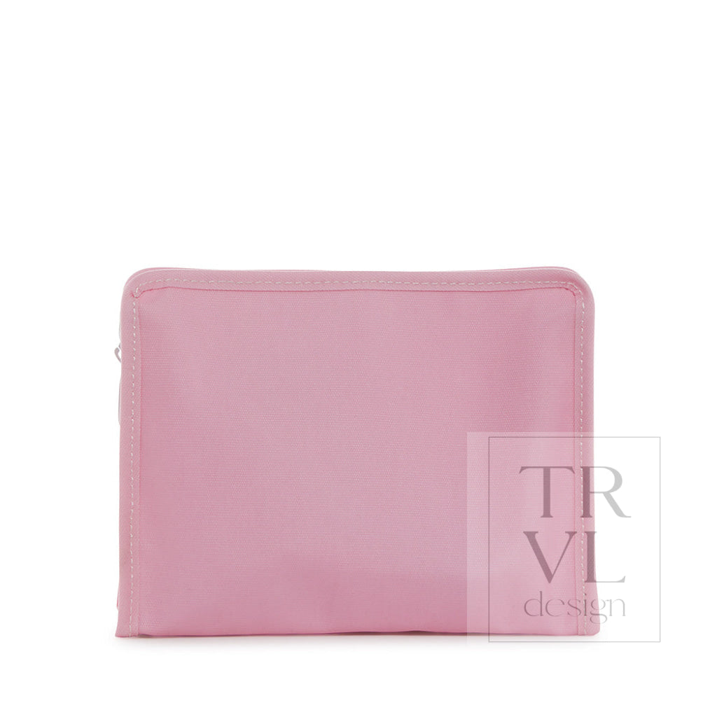 Roadie Medium - Coated Canvas Peony Zip Bag