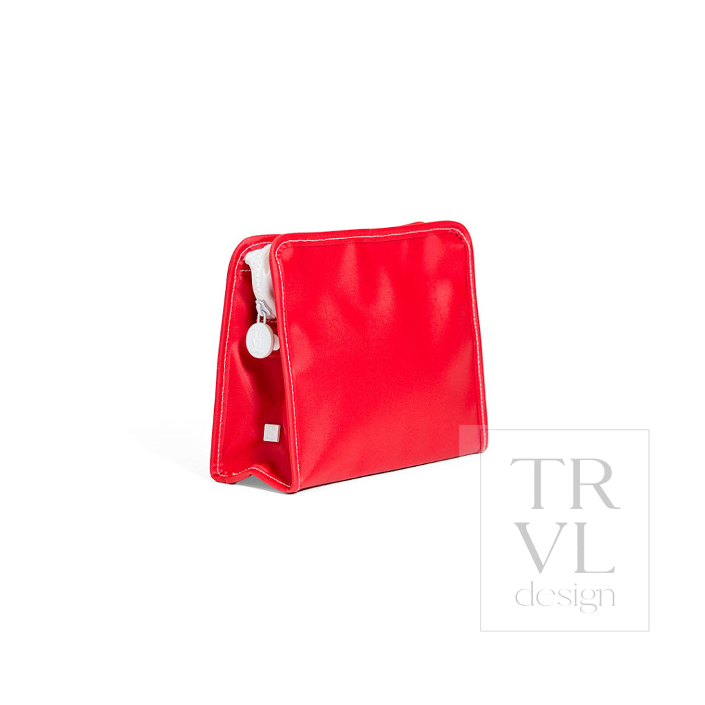 ROADIE MEDIUM Zip Pouch - COATED CANVAS RED - Travel Pouches