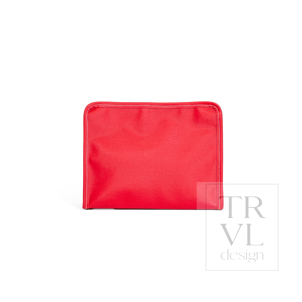ROADIE MEDIUM Zip Pouch - COATED CANVAS RED - Travel Pouches