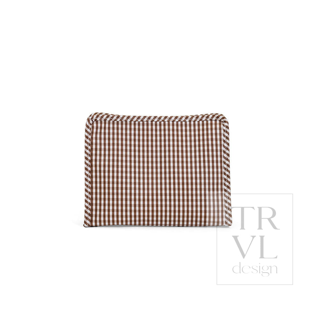 ROADIE MEDIUM Zip Pouch - GINGHAM COCO - Travel Pouches