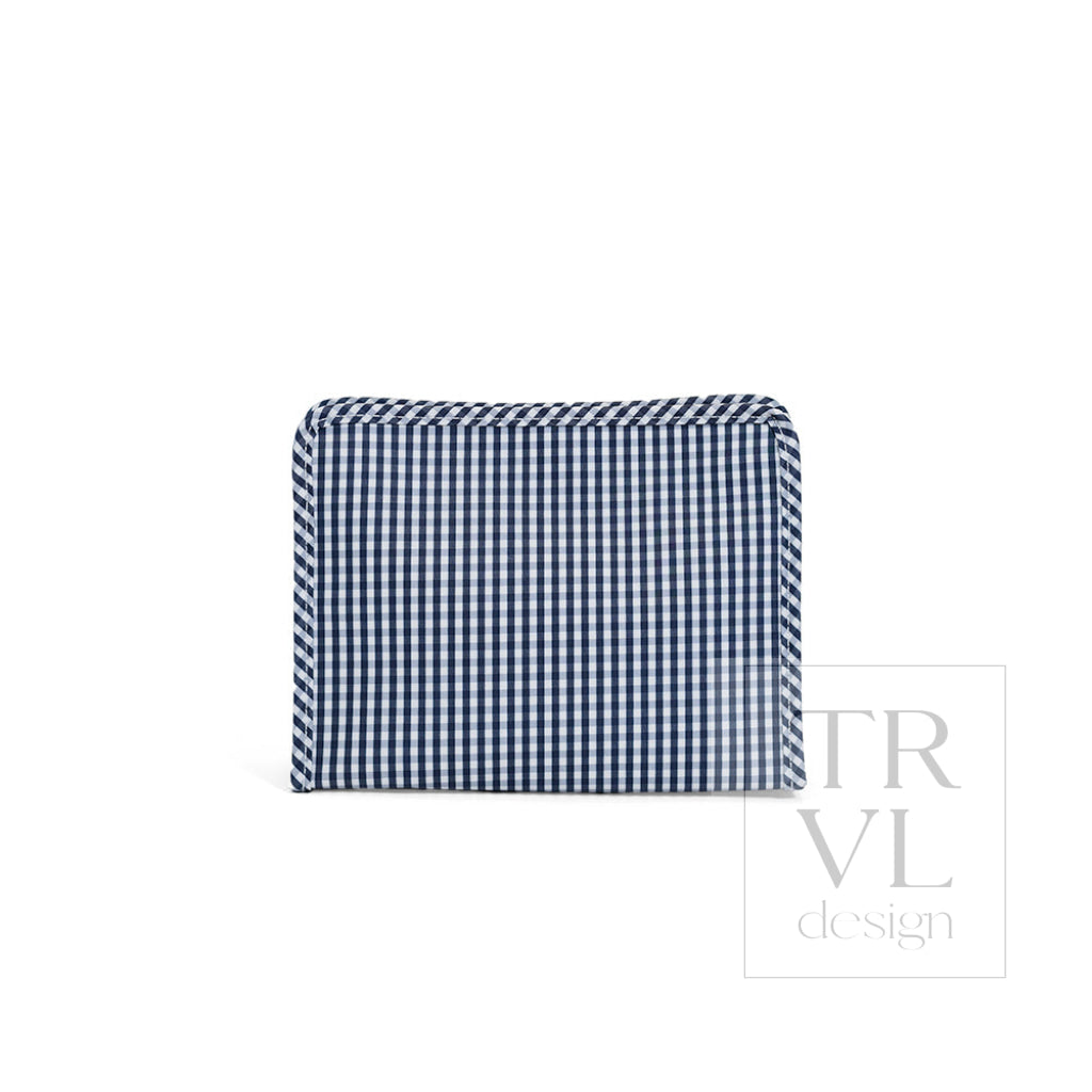 ROADIE MEDIUM Zip Pouch - GINGHAM NAVY - Travel Pouches