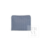 ROADIE MEDIUM Zip Pouch - GINGHAM NAVY - Travel Pouches