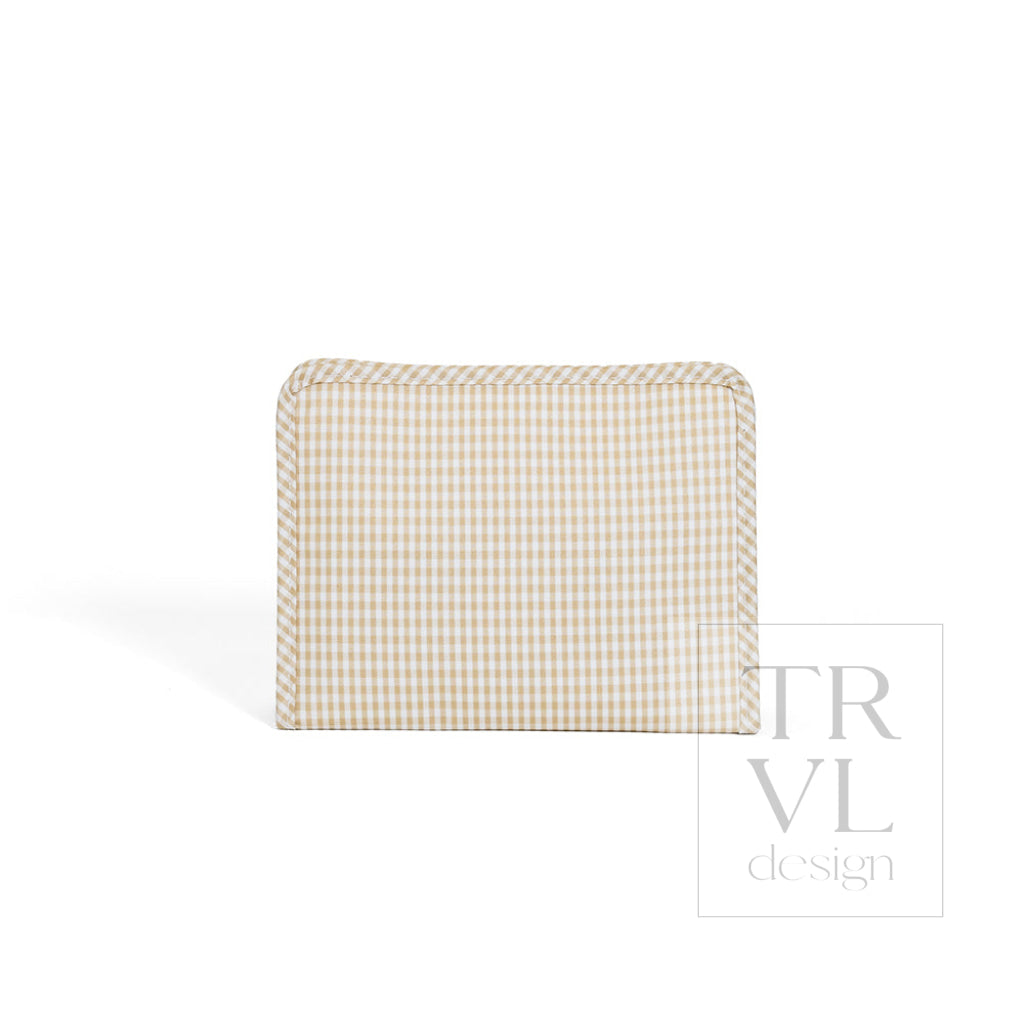 ROADIE MEDIUM Zip Pouch - GINGHAM NEW KHAKI 3 - Travel Pouches