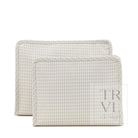 ROADIE MEDIUM Zip Pouch - GINGHAM PEARL GREY - Travel Pouches