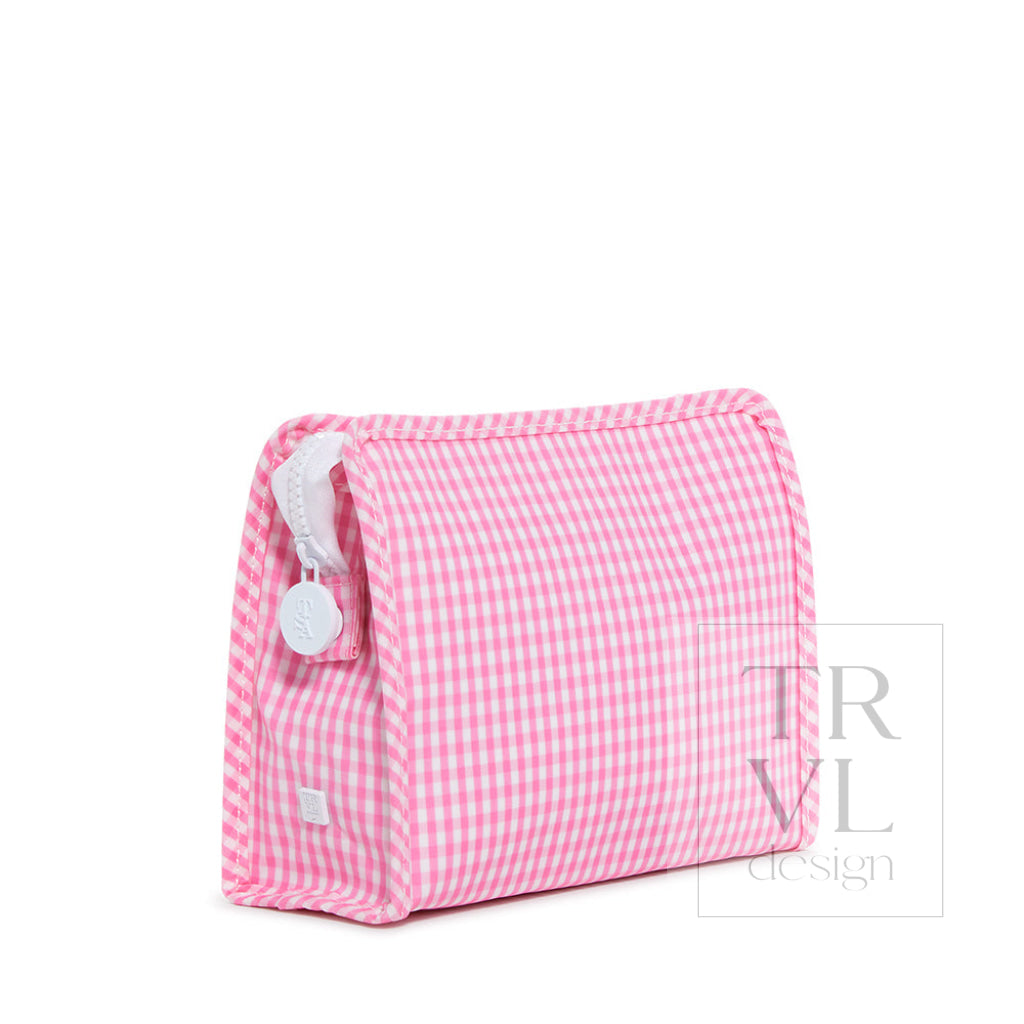 Roadie Medium - Gingham Pink *Backorder 11/10 Travel Pouches