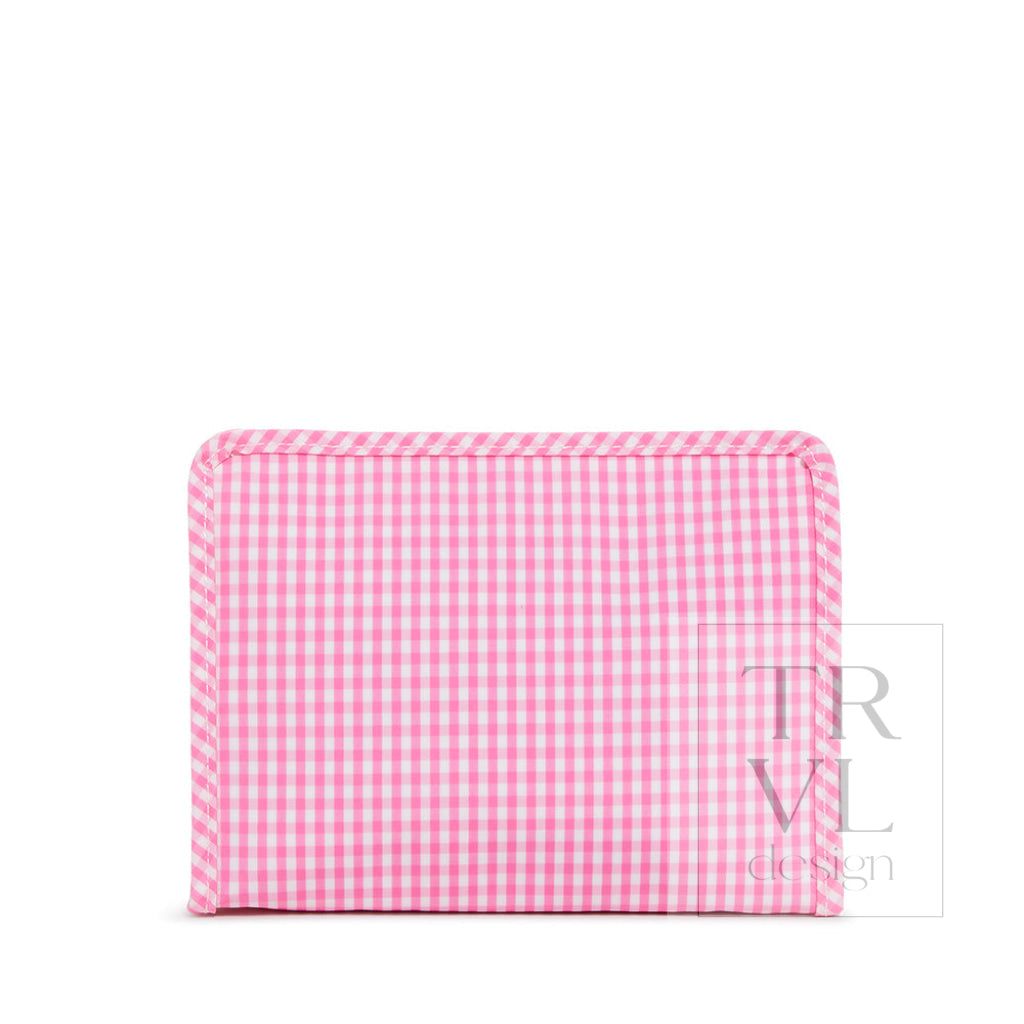 Roadie Medium - Gingham Pink *Backorder 11/10 Travel Pouches