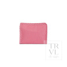 ROADIE MEDIUM Zip Pouch - GINGHAM RED *backorder due 7/15 - Travel Pouches
