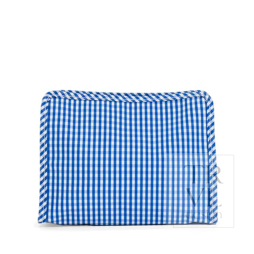 ROADIE MEDIUM Zip Pouch - GINGHAM ROYAL - Travel Pouches