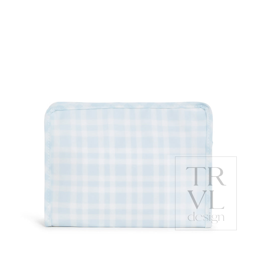 Roadie Medium - Pimlico Plaid Blue Zip Pouch *New! Travel Pouches