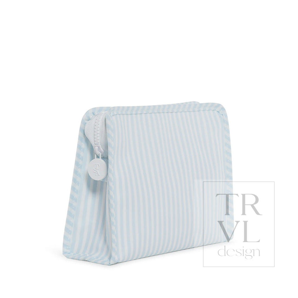 Roadie Medium - Pimlico Stripe Blue Zip Pouch