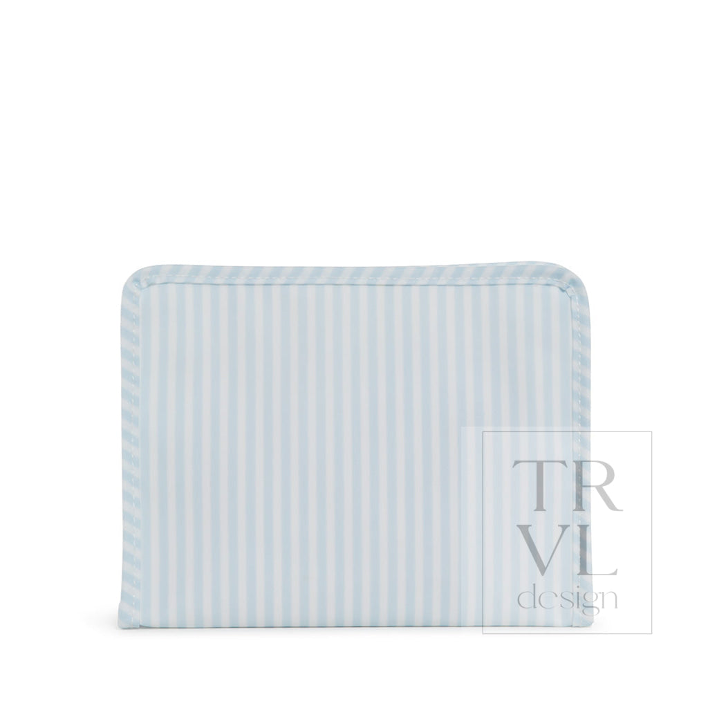 Roadie Medium - Pimlico Stripe Blue Zip Pouch