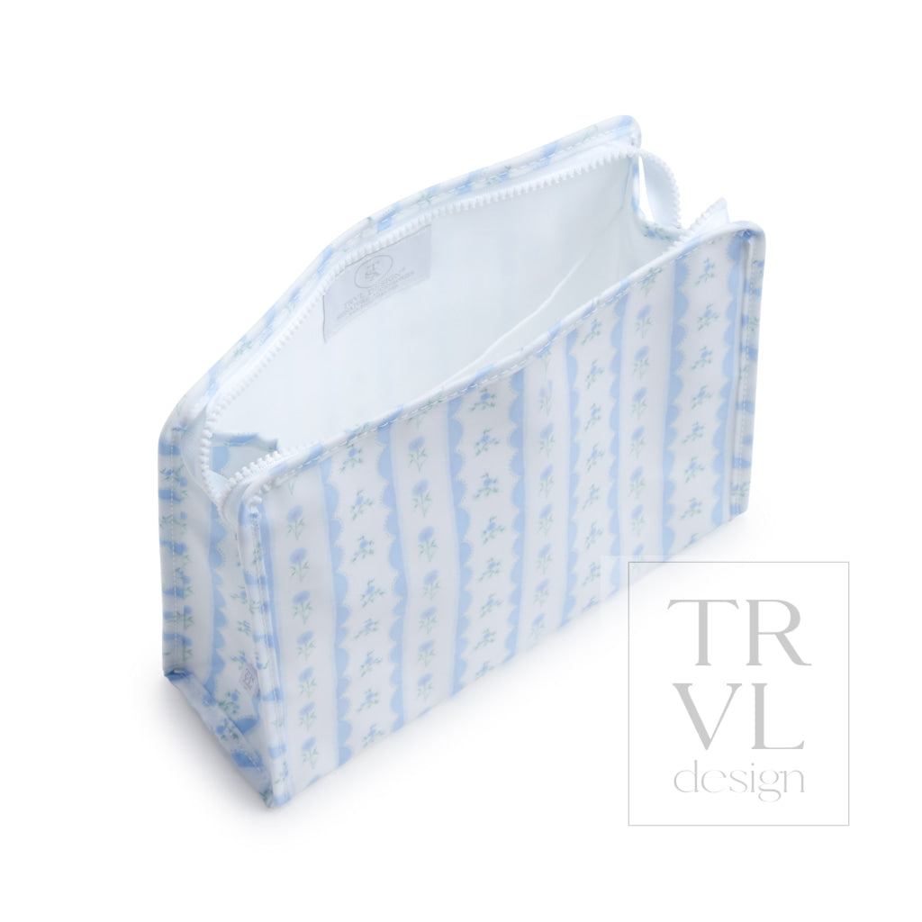 ROADIE MEDIUM Zip Pouch - PIMLICO STRIPE BLUE - Travel Pouches