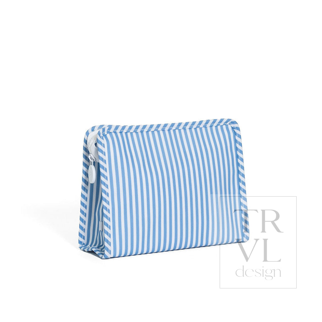 ROADIE MEDIUM Zip Pouch - PIMLICO STRIPE CHAMBRAY - Travel Pouches