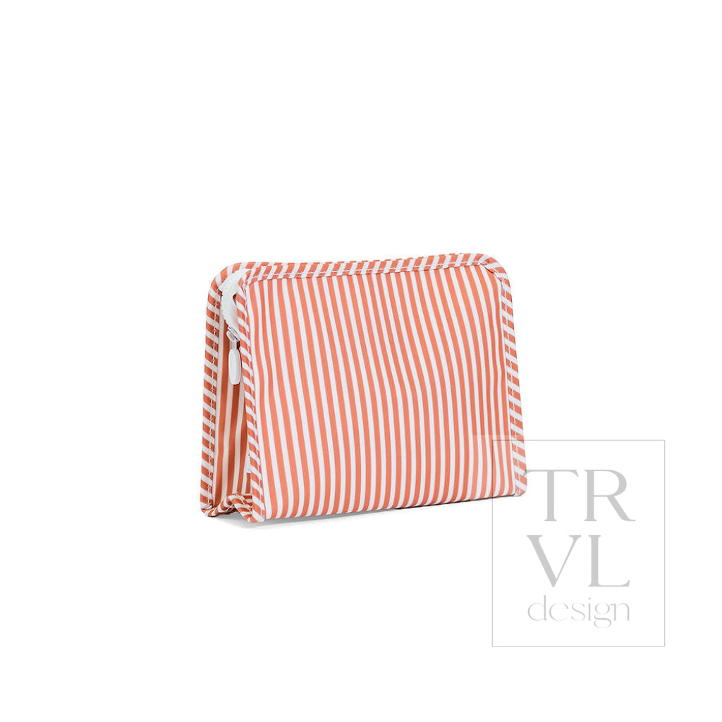 ROADIE MEDIUM Zip Pouch - PIMLICO STRIPE RUST - Travel Pouches