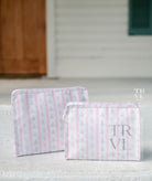 Roadie Medium - Ribbon Floral Pink Zip Pouch *New! *Pre-Order 8/1