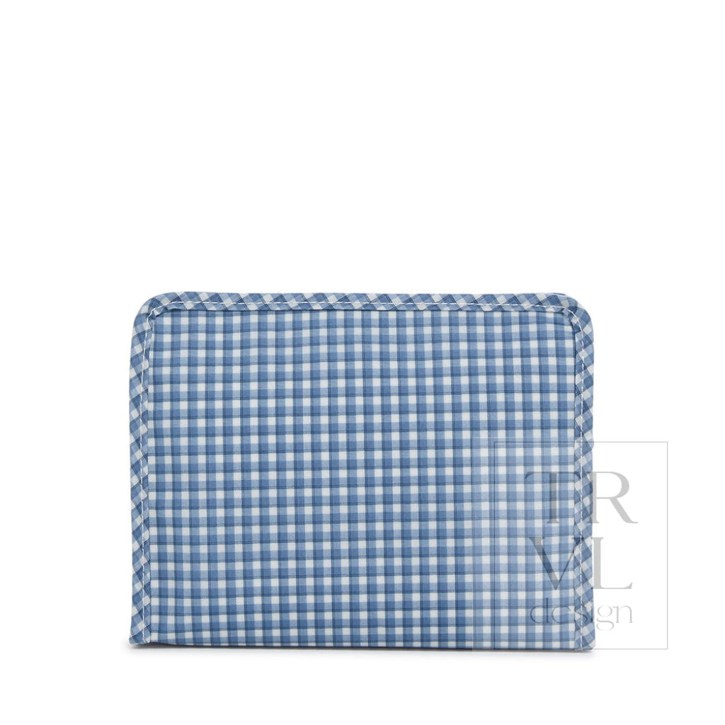 ROADIE MEDIUM Zip Pouch - RODEO CHECK INDIGO - Travel Pouches