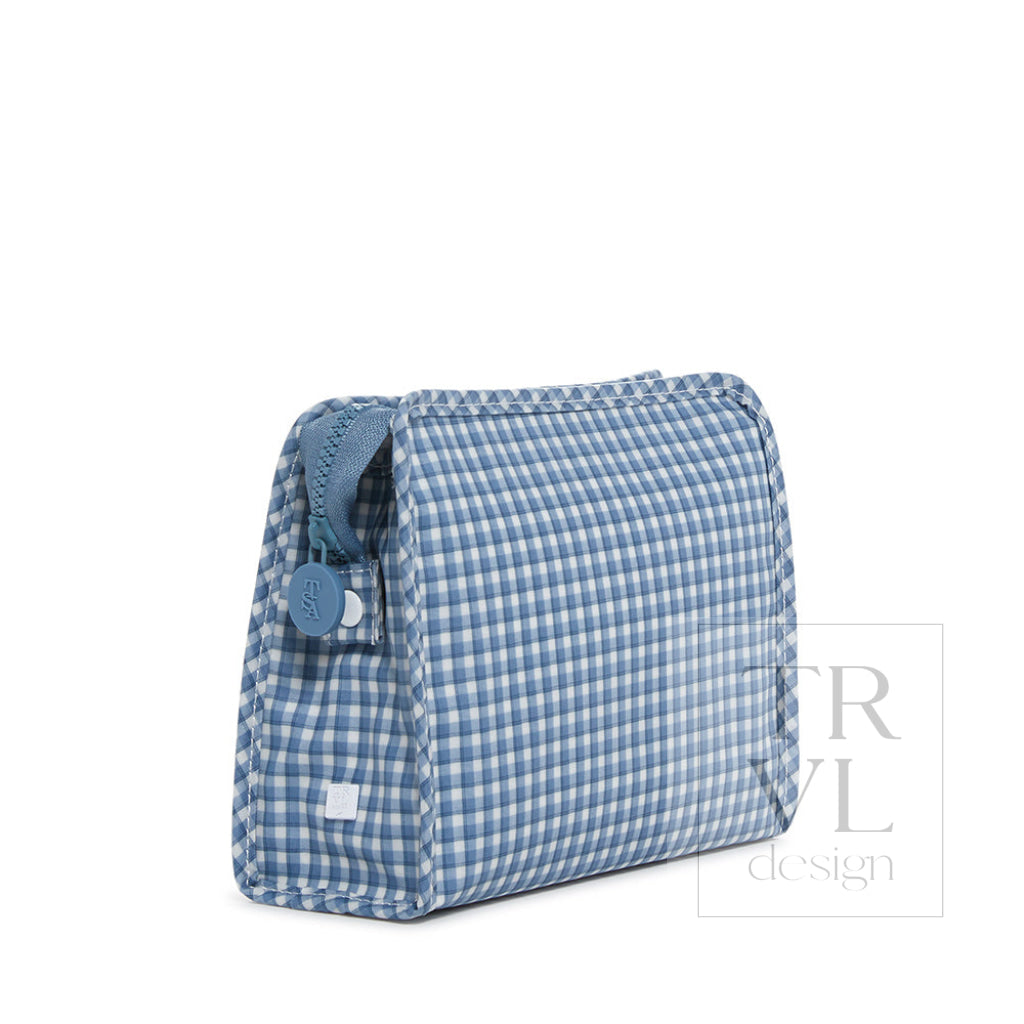 ROADIE MEDIUM Zip Pouch - RODEO CHECK INDIGO - Travel Pouches