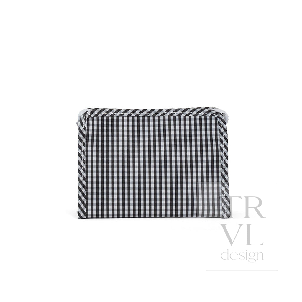 ROADIE SMALL - GINGHAM BLACK - Travel Pouches