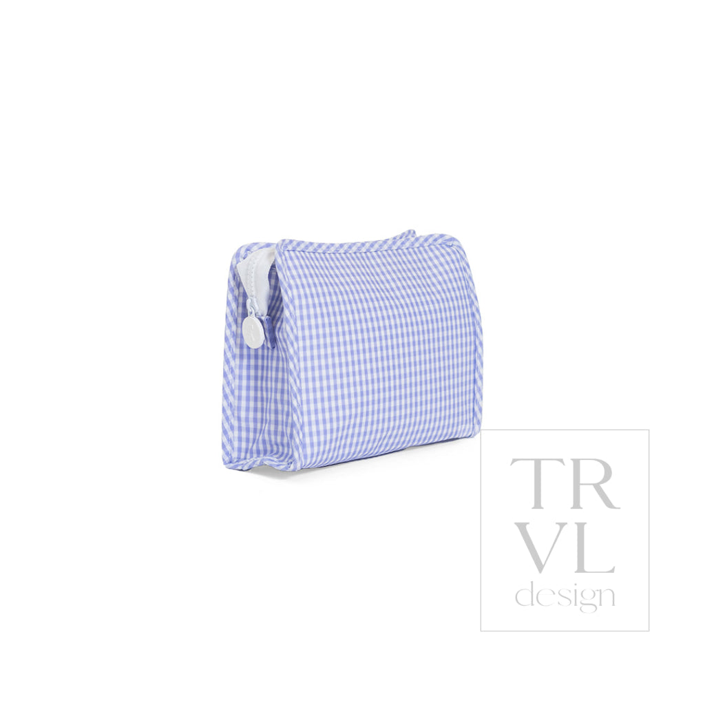 ROADIE SMALL Zip Pouch - GINGHAM LILAC - Travel Pouches
