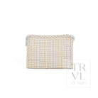 ROADIE SMALL Zip Pouch - GINGHAM NEW KHAKI 3 - Travel Pouches