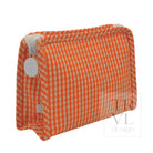 ROADIE SMALL Zip Pouch - GINGHAM ORANGE - Travel Pouches