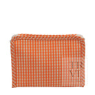 ROADIE SMALL Zip Pouch - GINGHAM ORANGE - Travel Pouches