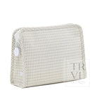 ROADIE SMALL Zip Pouch - GINGHAM PEARL GREY - Travel Pouches