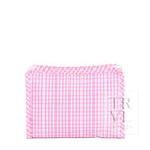 ROADIE SMALL Zip Pouch - GINGHAM PINK - Travel Pouches
